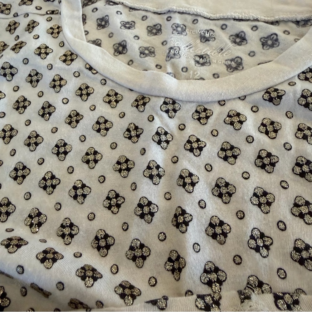 Crewcuts lot of 2 T-Shirts white with Flamingo and tan geometric girls 12 - Picture 12 of 12